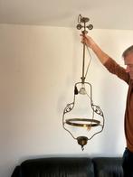 Antieke olielamp met koperen beslag( schippertje), Ophalen