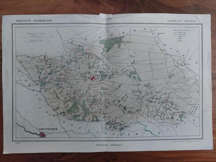 202 / Zelhem Doetinchem Velswijk Oosterwijk van J. Kuyper, Antiek en Kunst, Kunst | Litho's en Zeefdrukken, Ophalen of Verzenden