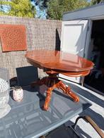 Antieke Houten Salontafel met Gedraaide Poot, Antiek, Gebruikt, 50 tot 100 cm, 50 tot 75 cm