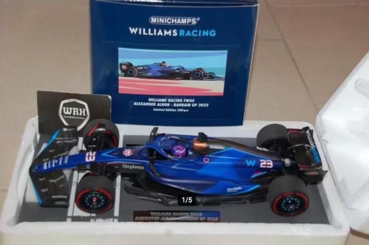 SALE !! 1:18 WILLIAMS F1 FW45 ALBON BAHRAIN Minichamps WRH, Hobby en Vrije tijd, Modelauto's | 1:18, Zo goed als nieuw, Auto, MiniChamps