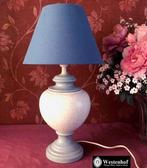 Tafellamp vintage landelijk keramiek met lamp kap blauw