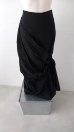 Chique, Design zwart rok,  drapperie, L PAS de Quoi Paris., Ophalen, Zo goed als nieuw, Zwart, Onder de knie