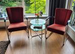 Gispen rode fauteuil model 412 - 2 stuks, Huis en Inrichting, Stoelen, Ophalen, Gebruikt, Twee, Metaal