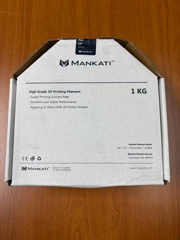 3 mm PLA filament van Mankati in zwart beschikbaar voor biedingen