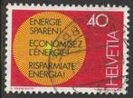 Zwitserland 1976 1080 Energiesparen, Gest, Postzegels en Munten, Postzegels | Europa | Zwitserland, Ophalen of Verzenden, Gestempeld