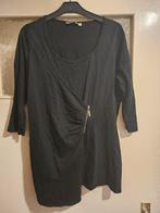 Zwart shirt/tuniek met sierrits, Kleding | Dames, Grote Maten, Ophalen of Verzenden, Zo goed als nieuw, Miss Etam, Blouse of Tuniek