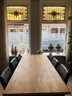 Eettafel 190 X 95 + 6 industriële stoelen., Ophalen, Zo goed als nieuw, 4 tot 6 stoelen