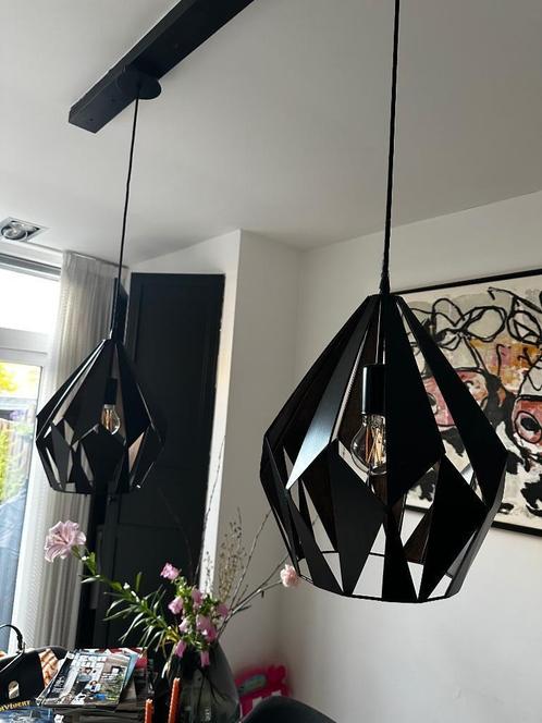 2x industriële Eglo Carlton hanglamp 38,5 cm, Huis en Inrichting, Lampen | Hanglampen, Zo goed als nieuw, Minder dan 50 cm, Metaal