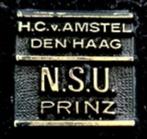 N.S.U. Prinz dealer speld H.C. v.Amstel Den Haag, Verzamelen, Speldjes, Pins en Buttons, Verzenden, Zo goed als nieuw, Transport
