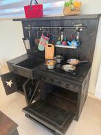 JORG ‘s steigerhouten kinderkeuken met krijtbord bureau., Ophalen, Gebruikt