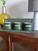 Vintage Emaille Zand Zeep Soda Set, Ophalen of Verzenden