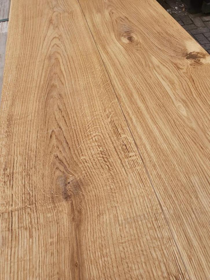 RESTPARTIJ 51,8 M2 XXL EIKEN MULTITOP 24 CM BREED EXTRA DIK, Huis en Inrichting, Stoffering | Vloerbedekking, Nieuw, Parket, Wit