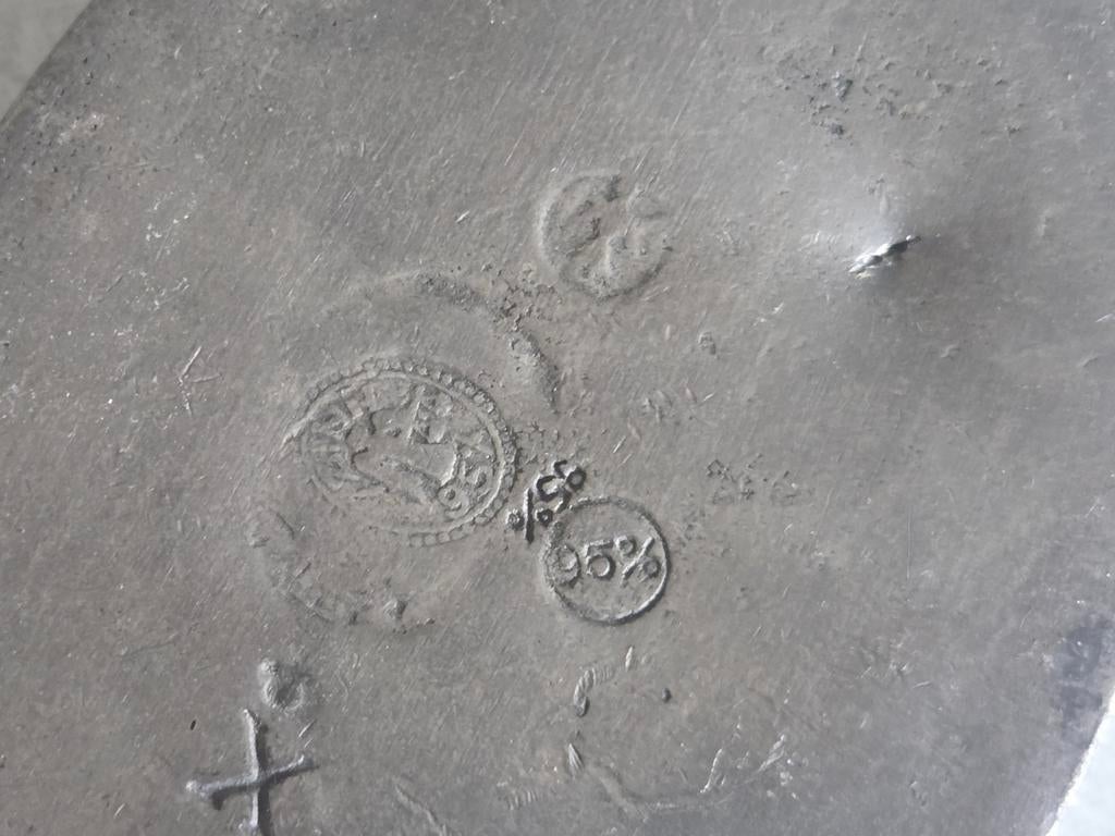 Oud tinnen zeepdoosje met deksel, Antiek en Kunst, Antiek | Tin, Ophalen of Verzenden