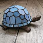 Schildpad lamp blauw met schakelaar Tiffany, Huis en Inrichting, Lampen | Tafellampen, Ophalen of Verzenden, Zo goed als nieuw