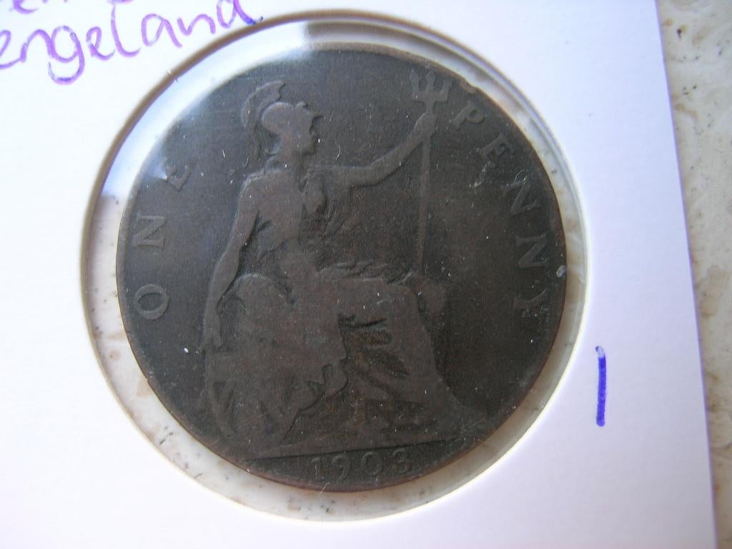 Penny 1903 Engeland (nr 1), Postzegels en Munten, Munten | Europa | Niet-Euromunten, Ophalen of Verzenden, Overige landen, Losse munt