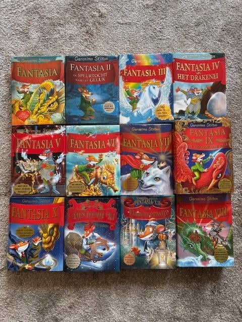 Geronimo Stilton Fantasie boekenreeks deel I t/m XII, Ophalen, Zo goed als nieuw, Geronimo Stilton