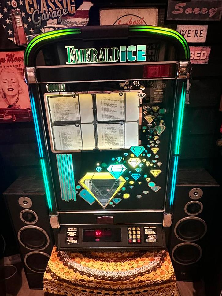 Jukebox Nsm Wandmodel Emerald ice, Verzamelen, Automaten | Jukeboxen, Zo goed als nieuw, Overige merken, 1970 tot heden, Ophalen