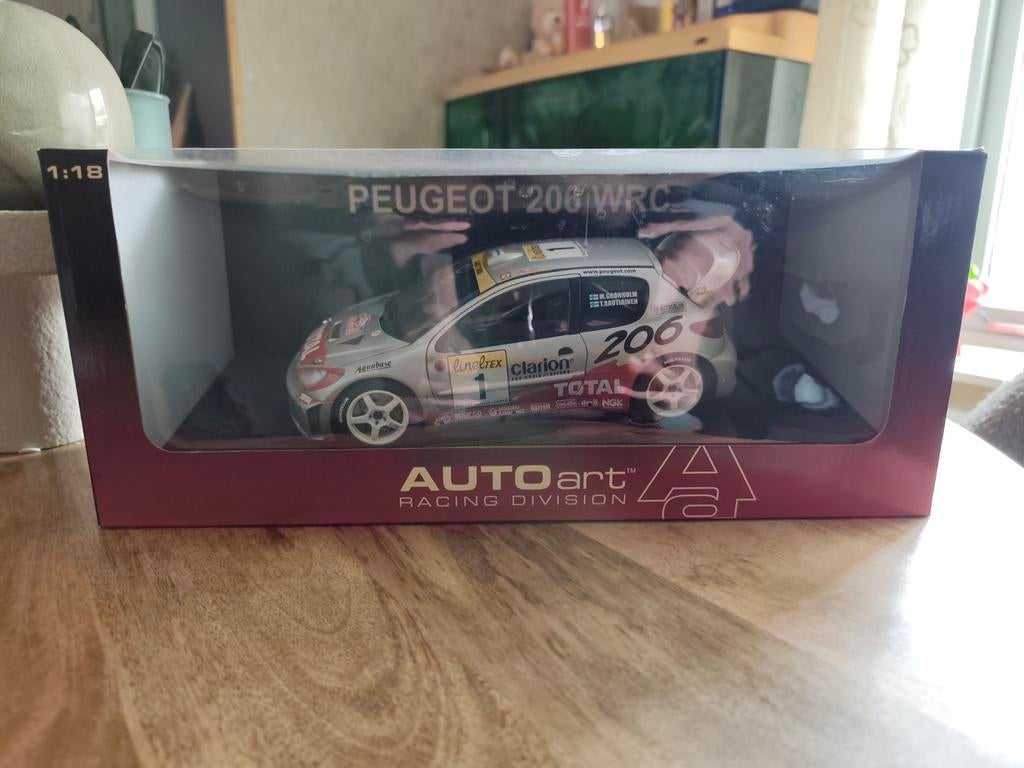 AutoArt Peugeot 206 WRC 1:18 Modelauto, Hobby en Vrije tijd, Modelauto's | 1:18, Ophalen, Nieuw, Autoart