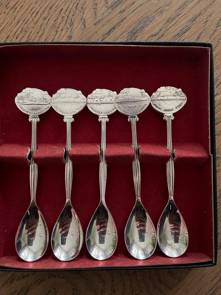 Zilverstad Koninklijke Marine Lepeltjes - Hr. Ms. Serie, Antiek en Kunst, Antiek | Bestek, Ophalen of Verzenden