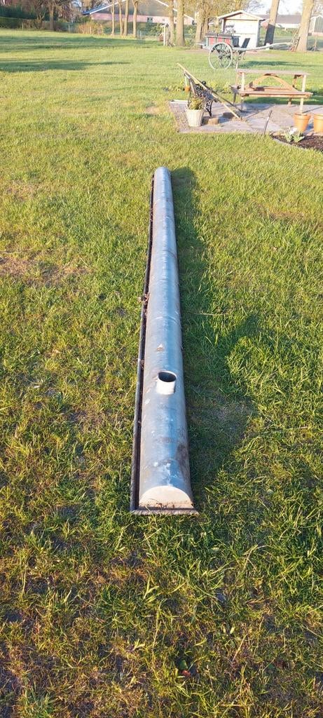 Dakgoot mastgoot m44 5 meter lang zink, Ophalen, Zink, 80 mm of meer, Dakgoot