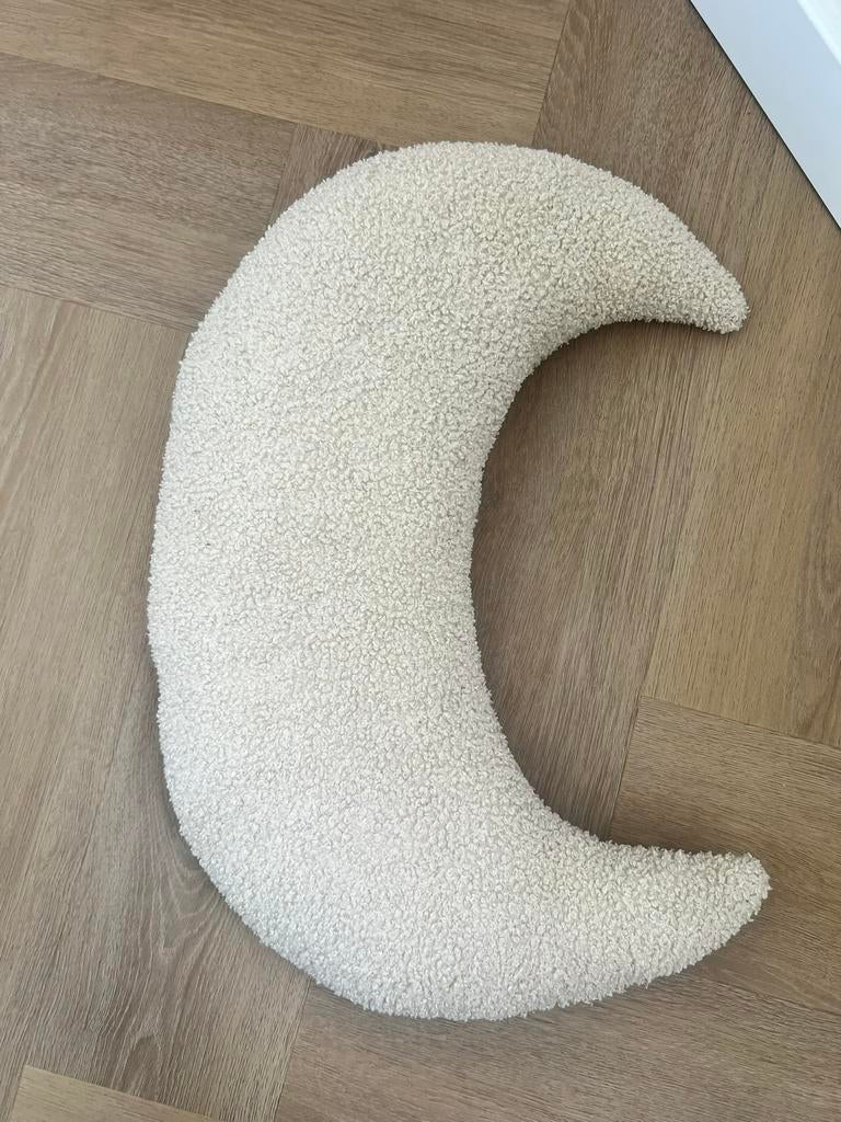 Teddy creme beige maan knuffel kussen lengte 50 cm, Kinderen en Baby's, Speelgoed | Knuffels en Pluche, Ophalen of Verzenden, Zo goed als nieuw