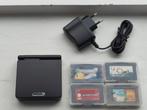 Gameboy Advance SP zwart met IPS scherm & 5 games, Spelcomputers en Games, Spelcomputers | Nintendo Game Boy, Ophalen of Verzenden