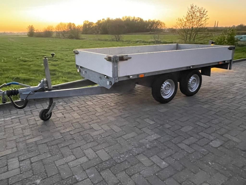 Eduard plateauwagen aanhanger 315x160cm 2000KG, Ophalen, Zo goed als nieuw
