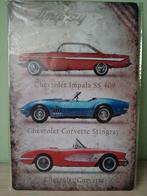4 x Garage Vintage metalen wandbord Man Cave Bar Chevrolet, Ophalen of Verzenden, Zo goed als nieuw, Overige typen