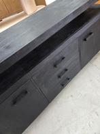 Dressoir Norris Mangohout en staal 180 cm in de kleur Zwart, Huis en Inrichting, Tafels | Sidetables, Ophalen, ., Nieuw, Livingfurn