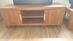Licht eiken tv meubel met opbergruimte, Ophalen, Gebruikt, 100 tot 150 cm, Eikenhout
