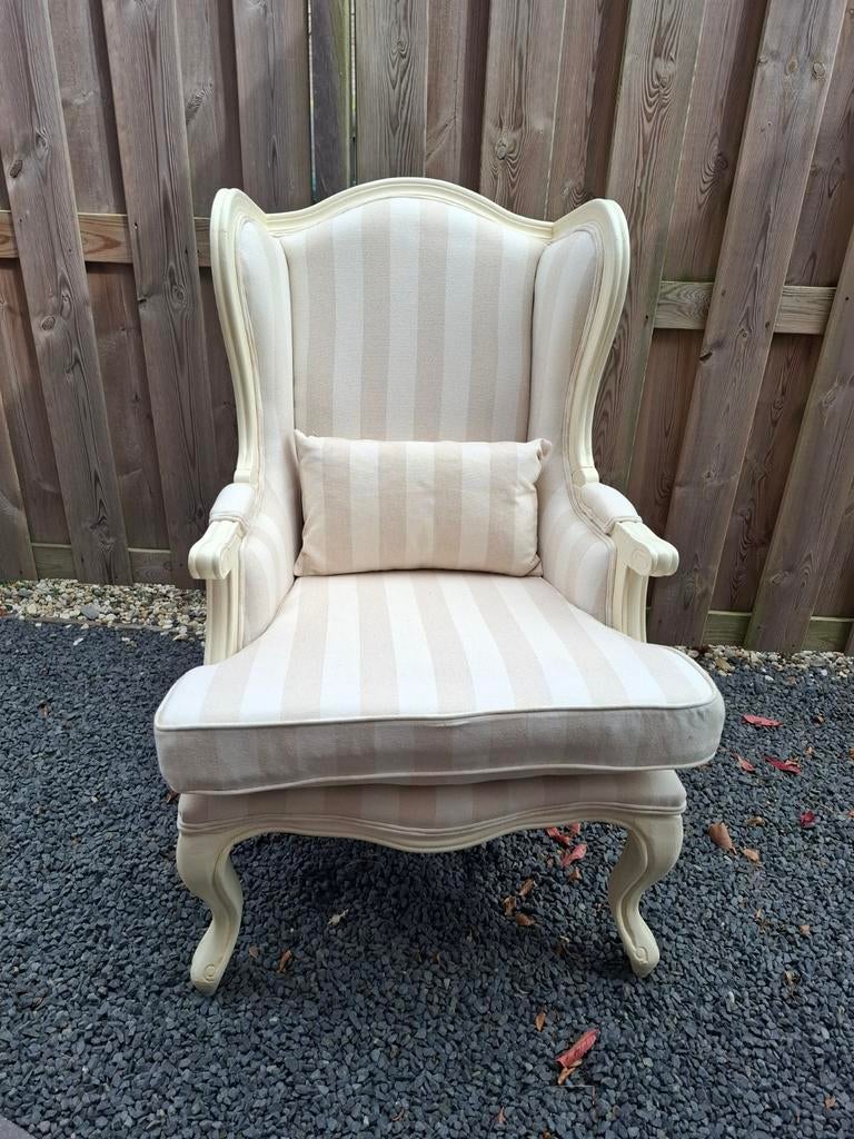 Mooie oor fauteuil landelijk, Huis en Inrichting, Fauteuils, Ophalen, Zo goed als nieuw, 50 tot 75 cm