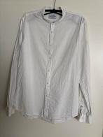 Italiaanse Seersucker overhemd, maat M, Ophalen of Verzenden, Zo goed als nieuw, Wit, Halswijdte 39/40 (M)