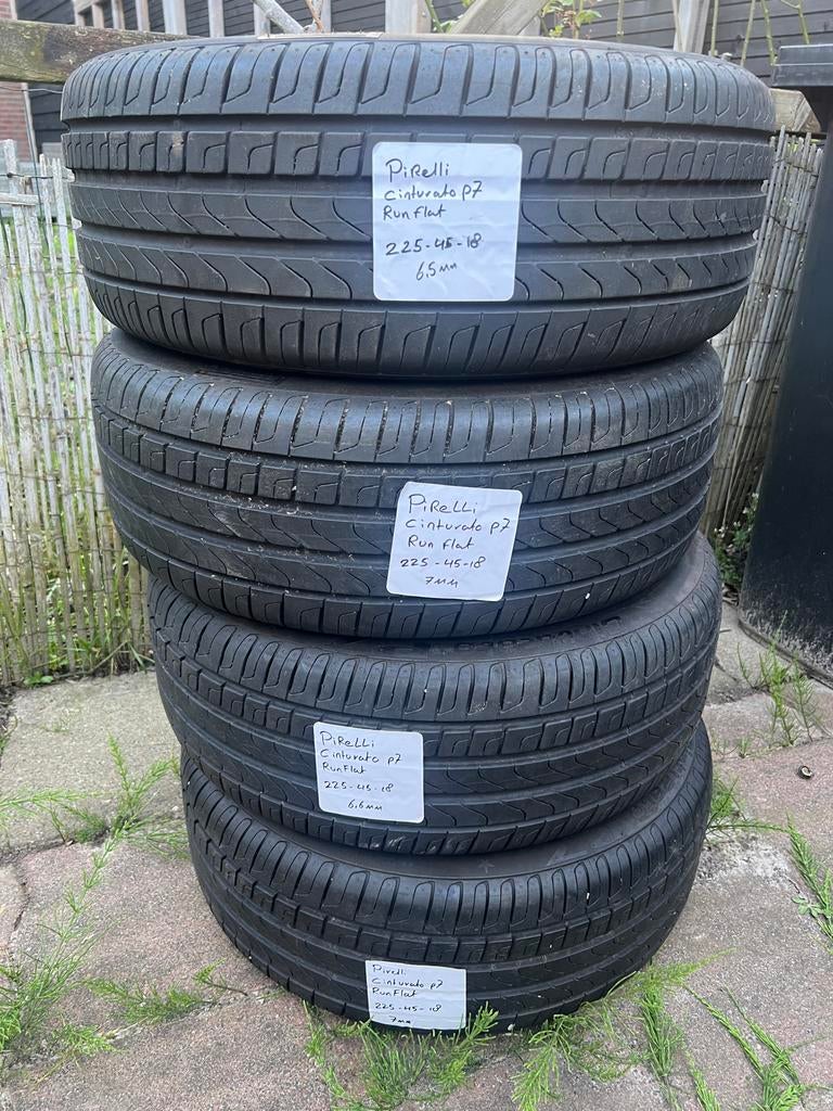 Pirelli Cinturato P7 Run Flat zomerbanden 225/45 R18, 18 inch, Gebruikt, Ophalen of Verzenden, Band(en)