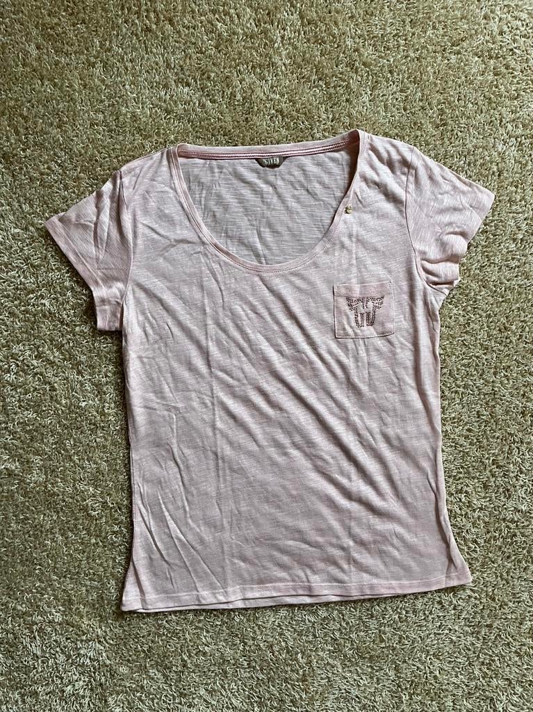 Given shirt/top licht roze (rosé goud glitter) mt. L, Kleding | Dames, Maat 42/44 (L), Ophalen of Verzenden, Zo goed als nieuw
