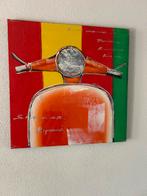 Scooter schilderij., Ophalen