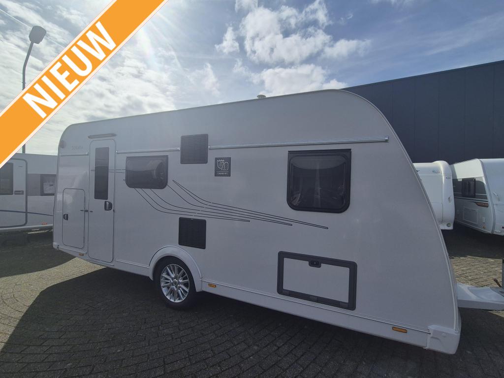 Tabbert Senara 460 DMK NIEUW kinderkamer, div.opties 25950,-, Dwarsbed, Tabbert, Particulier, Schokbreker