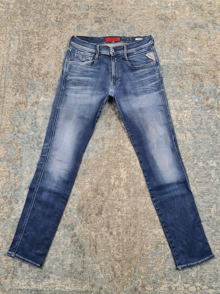 Replay ANBASS W33 L32 Slim STRETCH Bronno3332 Blauw, Blauw, Wolvenstraat 19, 1016EN, Amsterdam, Ophalen of Verzenden, Zo goed als nieuw