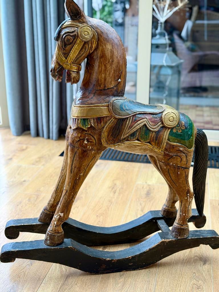 Houten hobbelpaard, Antiek en Kunst, Ophalen of Verzenden