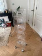 Martha de Groot design verrijdbare plexiglas CD-kast, Huis en Inrichting, Kunststof, Gebruikt, 75 tot 150 discs, Ophalen of Verzenden
