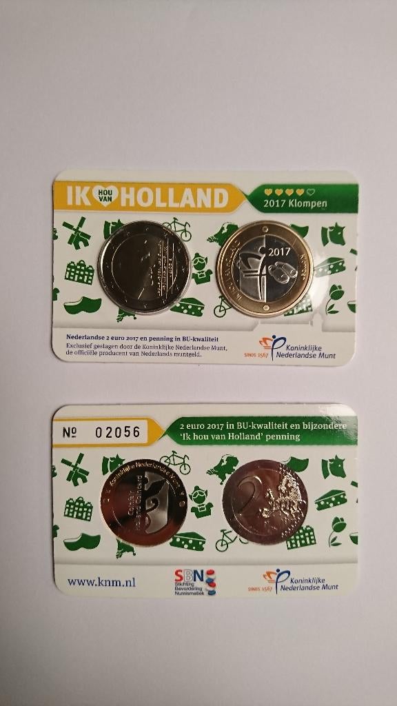 Holland Coincard 2017, Verzenden, Overige landen, 2 euro, Setje