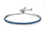 Tennisarmband, Ophalen of Verzenden, Nieuw, Blauw, Zilver