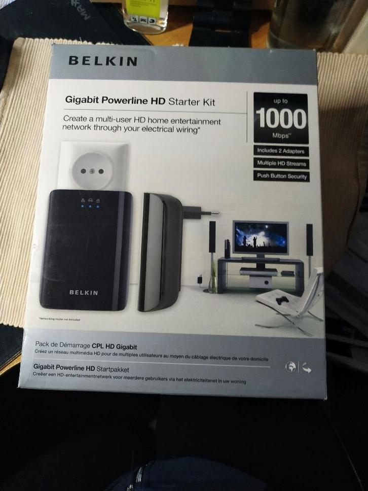 BELKIN Gigabit Powerline HD Starter Kit, Computers en Software, WiFi-versterkers, Nieuw, Ophalen of Verzenden