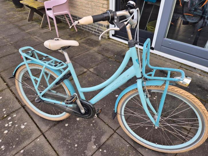 Batavus Diva 26 inch meisjesfiets - Lichtblauw, Fietsen en Brommers, Fietsen | Meisjes, Gebruikt, 26 inch of meer, Handrem, Ophalen of Verzenden