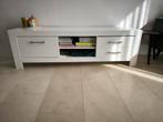 Tv meubel, tv kast, wit hout, 150x45x45, laden, Huis en Inrichting, 150 tot 200 cm, Ophalen of Verzenden, Zo goed als nieuw, Minder dan 100 cm