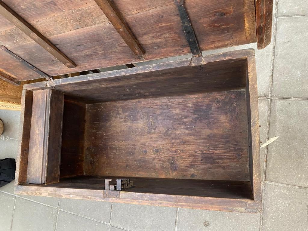 Franse antieke dekenkist kist salontafel, Ophalen