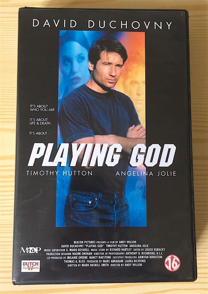 vhs Playing God (met David Duchovny) Video, Cd's en Dvd's, VHS | Film, Zo goed als nieuw, Thrillers en Misdaad, Vanaf 16 jaar