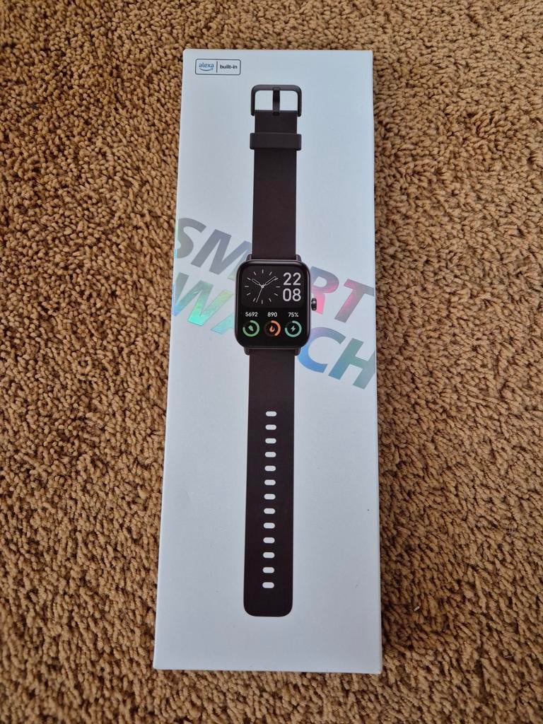 Smartwatch met alexa assistent, Sieraden, Tassen en Uiterlijk, Smartwatches, Ophalen of Verzenden, Nieuw, Zwart, IOS