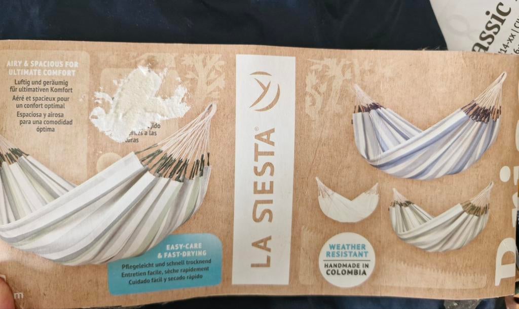 La Siesta Brisa double hangmat - Nieuw en ongebruikt, Ophalen, Zo goed als nieuw, Meerpersoons, Buiten