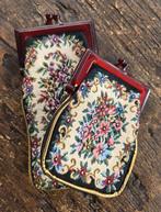 Vintage petit point brillenetui en portemonnee, Ophalen of Verzenden