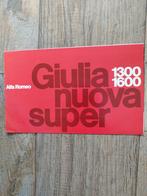 Alfa Romeo Giulia Nuova Super 1300 1600 brochure 1975, Alfa Romeo, Ophalen of Verzenden, Zo goed als nieuw, Alfa Romeo